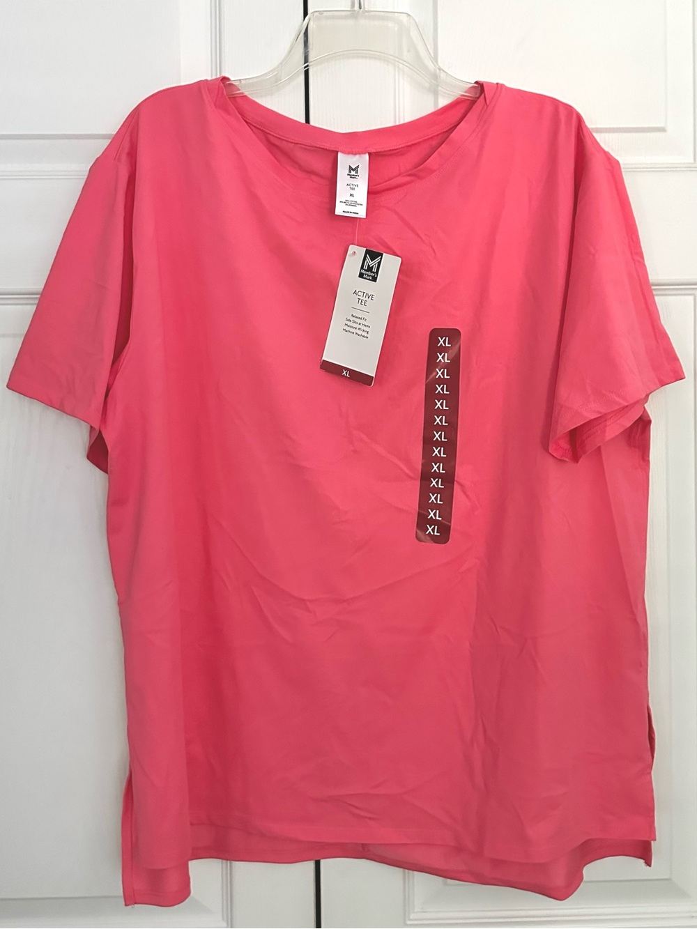 Coral Pink Women's Short-Sleeve Active Tee Sz XL Normcore Athleisure NWT